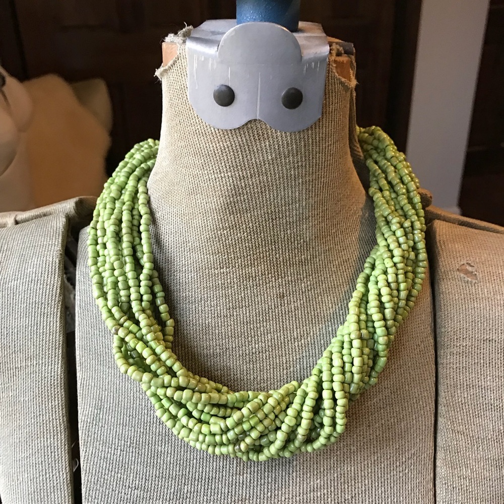 Beaded Necklace - Green